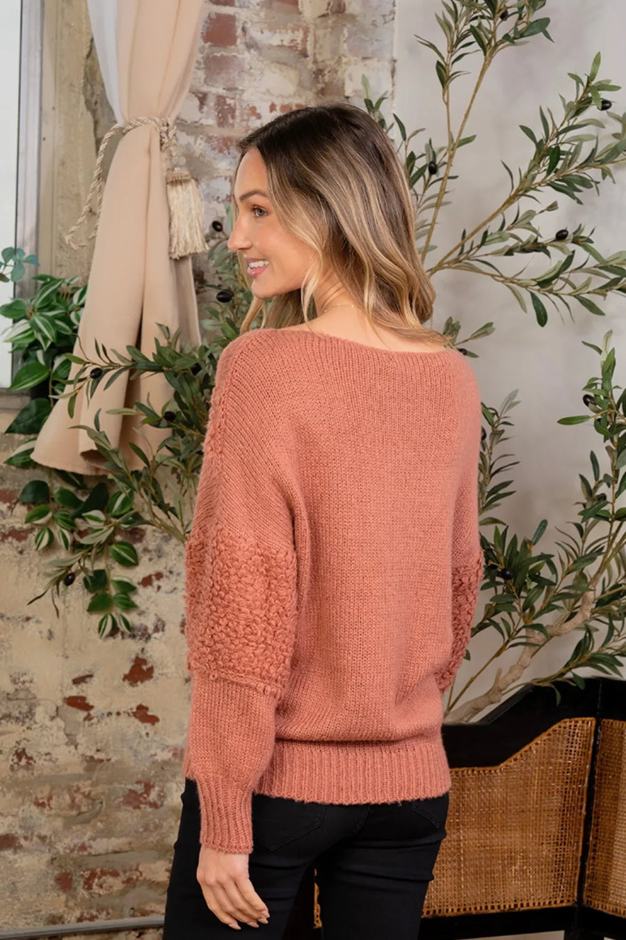 Gray Bellamy — Sew In Love Boat Neck Long Sleeve Sweater, alternate view 2