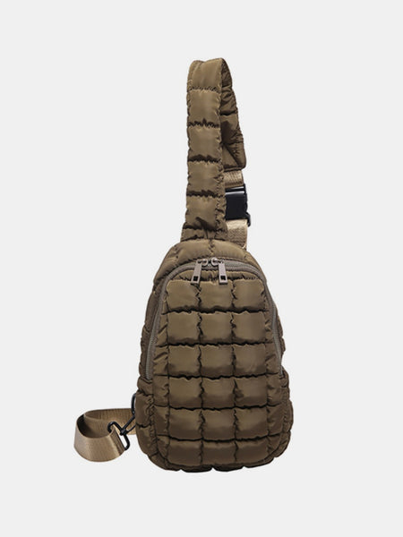 Quilted Nylon Crossbody  Bag