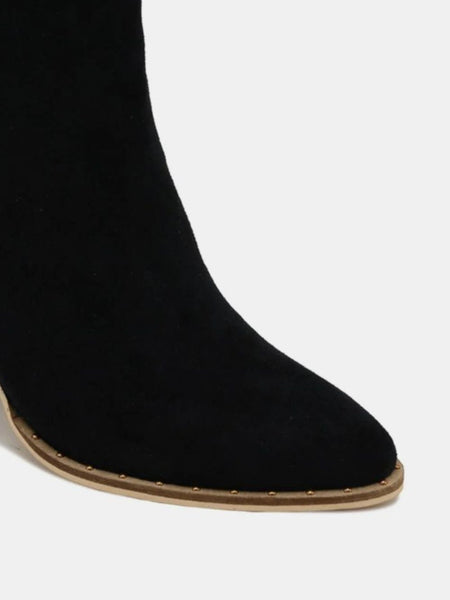 Beast Fashion Suede Point Toe Ankle Booties - Opulent Empire