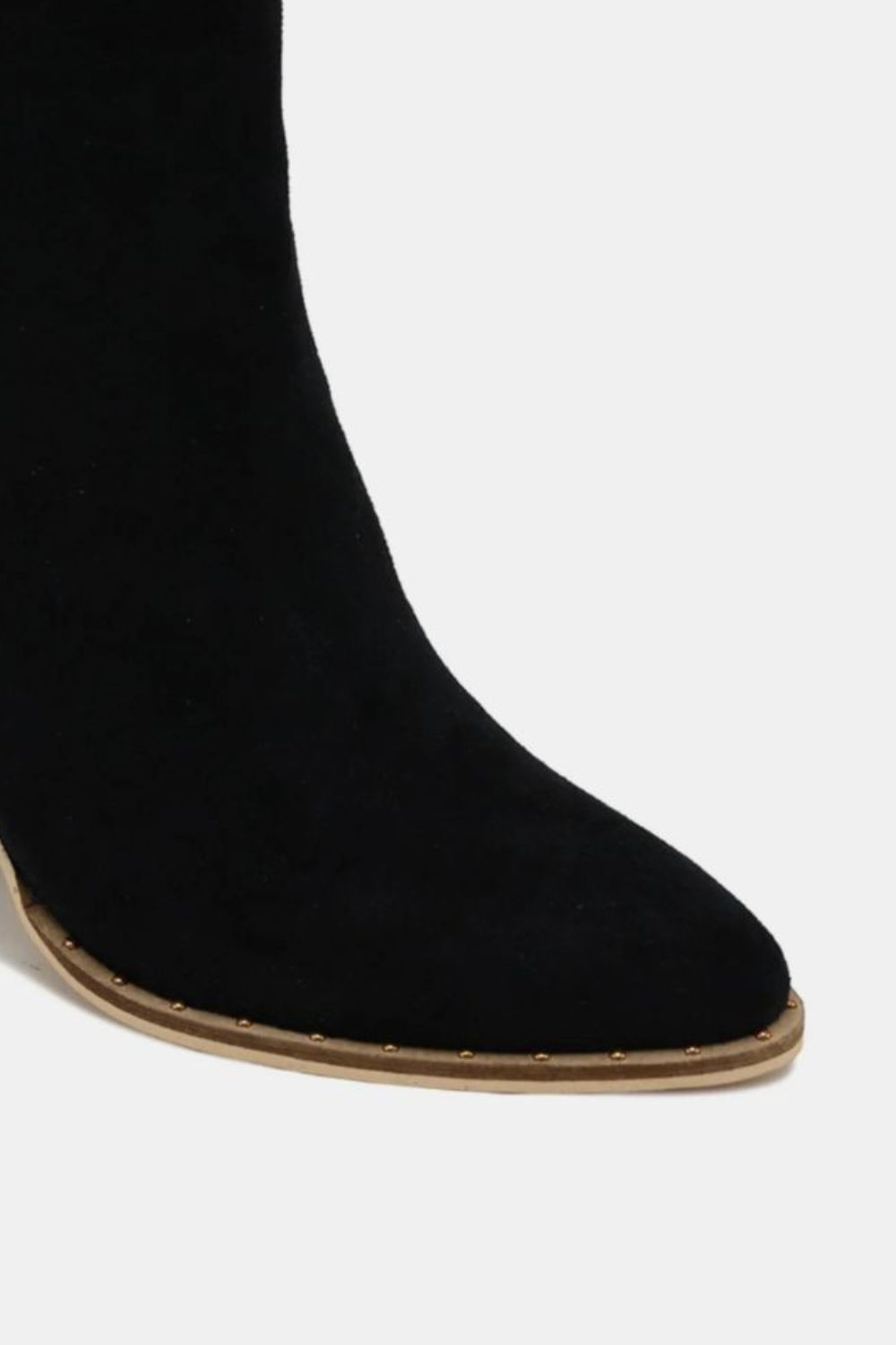 Aster Laurent — Beast Fashion Suede Point Toe Ankle Booties Black Fashion Footwear, alternate view 3