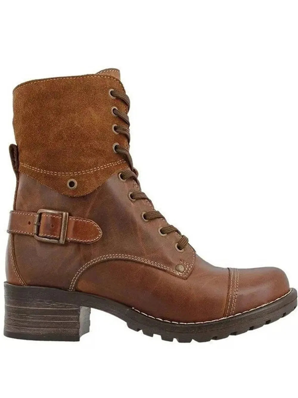 Indigo Sorrento — Lace-Up Block Heel Boots, alternate view 7