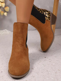 Darcy Bellini — Leopard Print Chelsea Ankle Boots with Block Heel, alternate view 2