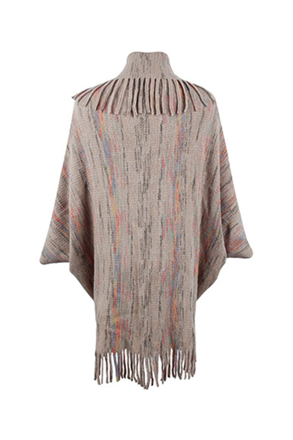 Marlowe Versailles — Fringe Detail Printed Poncho, alternate view 13