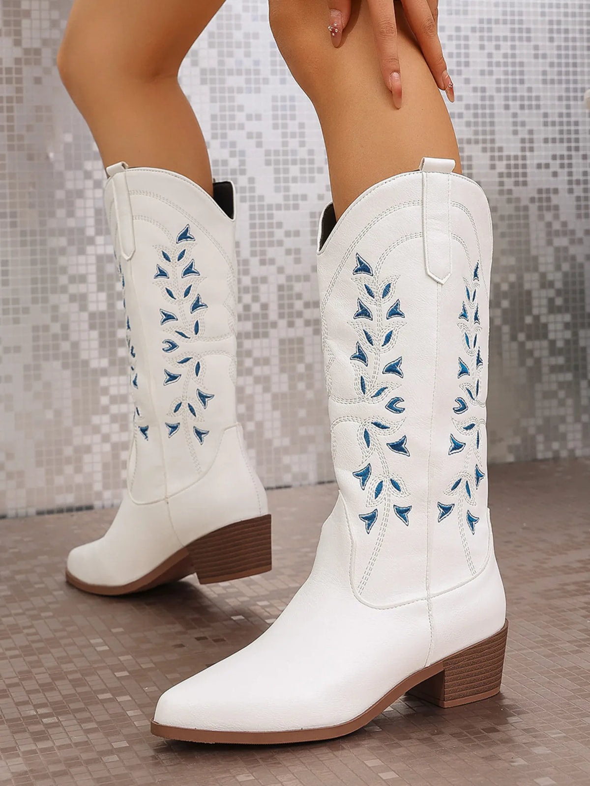 Finley Allegra — Point Toe Block Heels Boots Fashion Footwear, alternate view 5