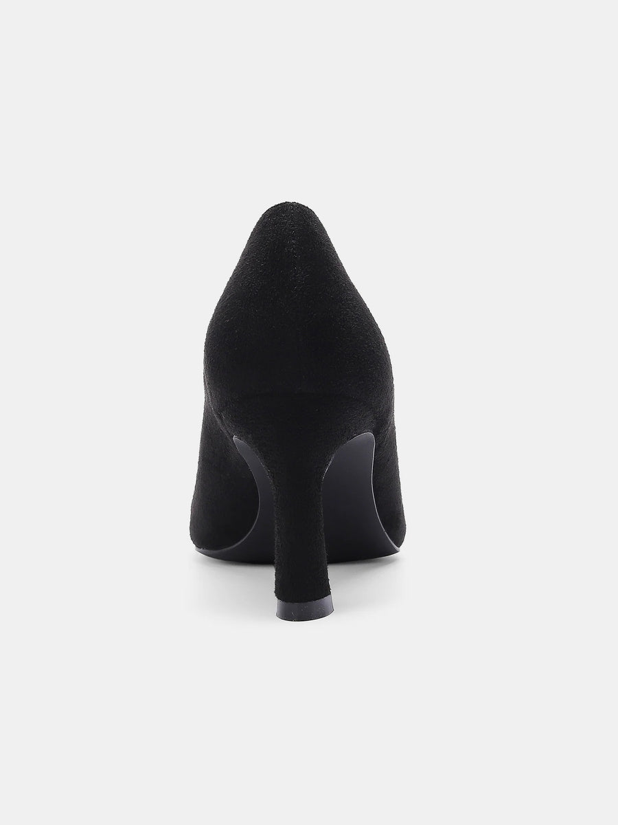 Beast Fashion Faux Suede Point Toe Pumps - Opulent Empire