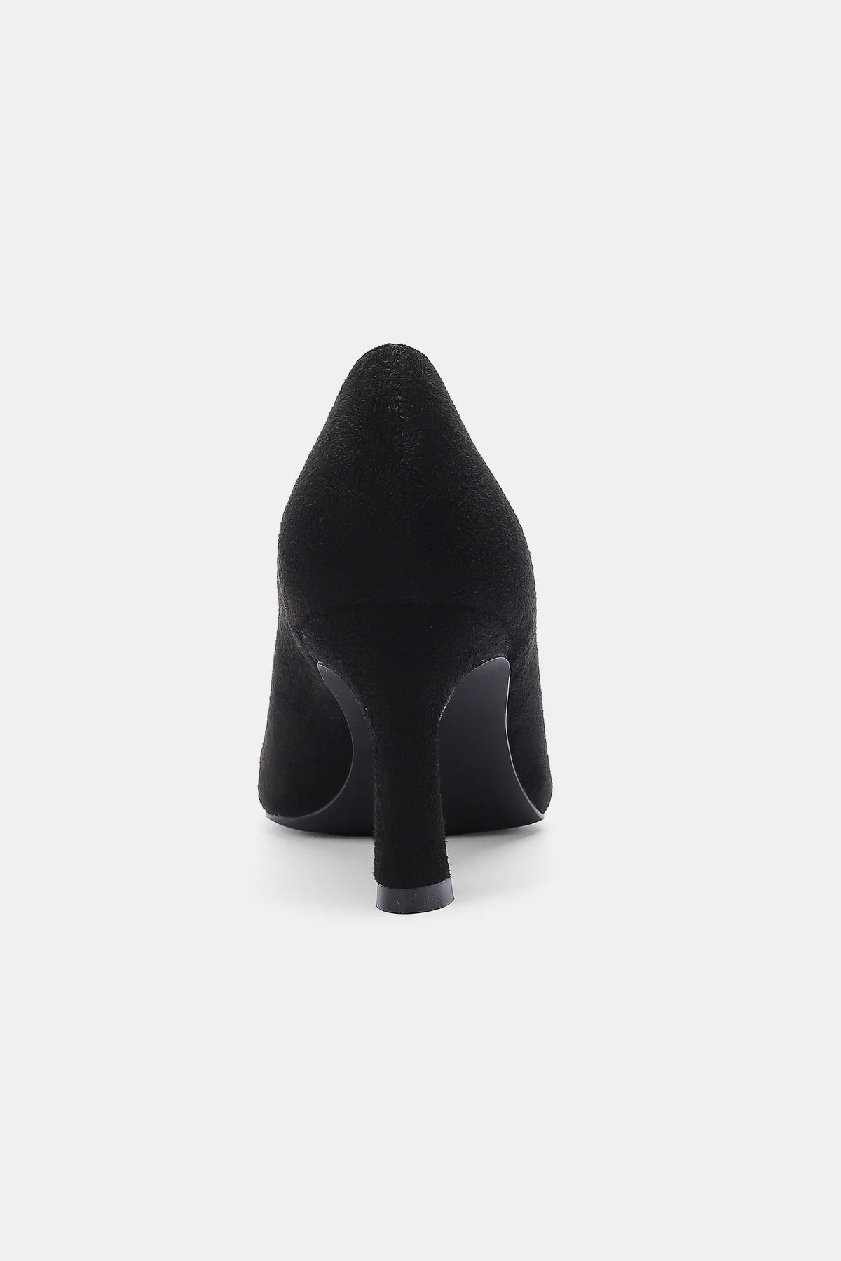 Ellis Montclair — Beast Fashion Faux Suede Point Toe Pumps Black Fashion Footwear, alternate view 6