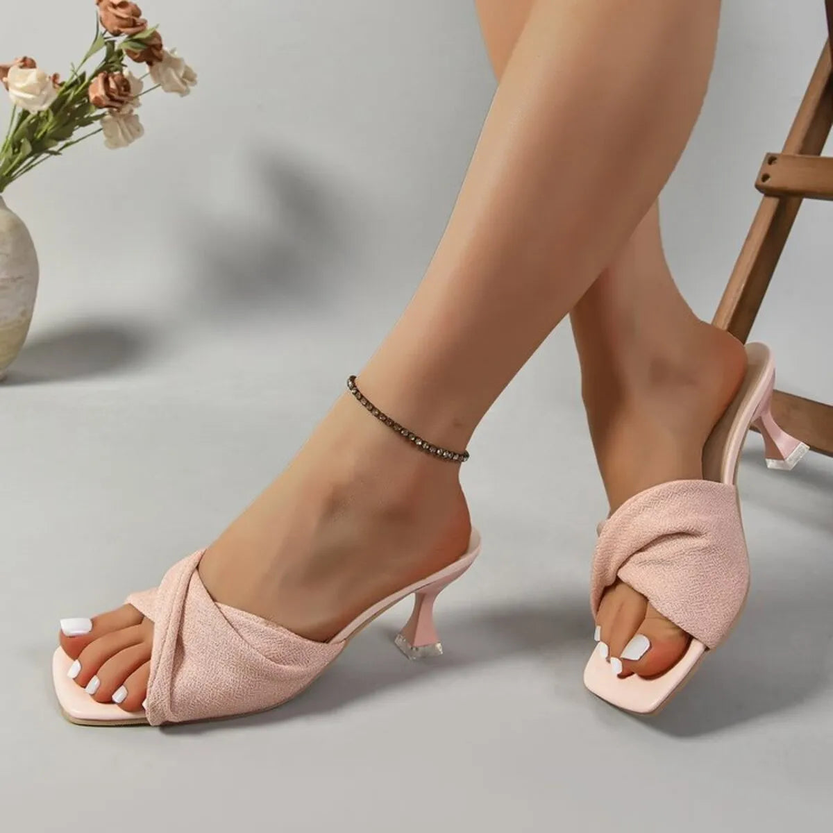 Vale Allegra — Open Toe Kitten Heels Sandals Fashion Footwear, alternate view 5