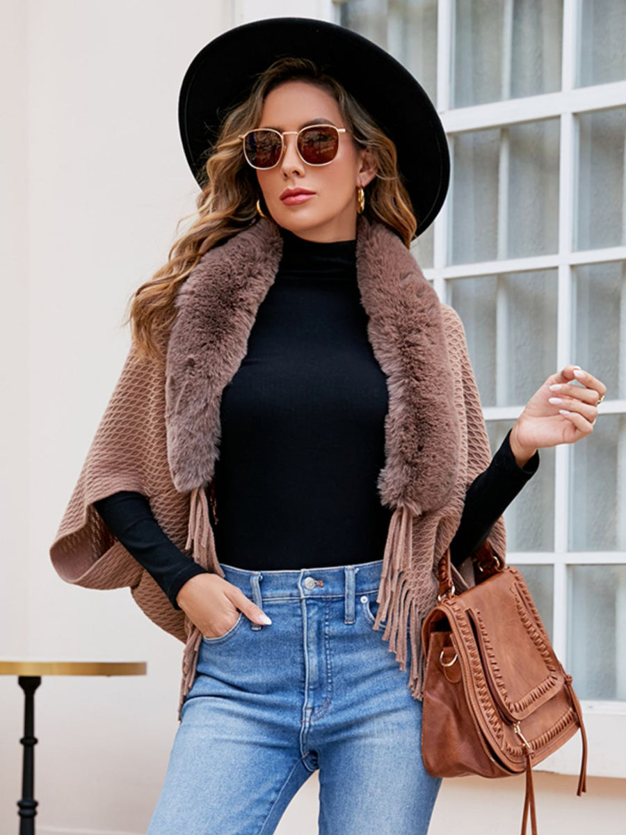 Zephyr Sorrento — Open Front Fringe Hem Poncho