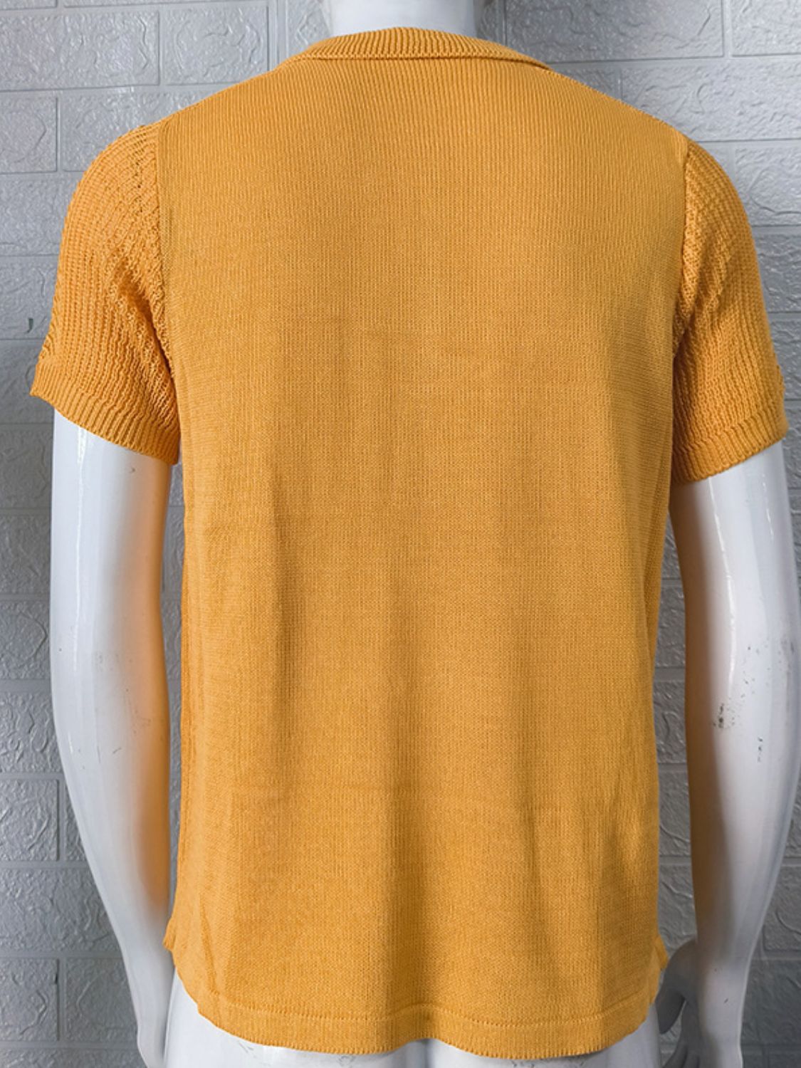 Romain — Men's Collared Neck Quarter Zip Knit Polo, alternate view 8
