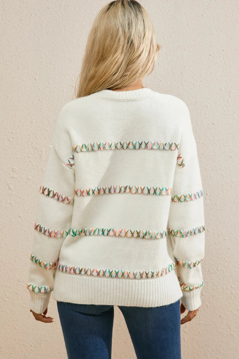 Aster Fontaine — Round Neck Long Sleeve Sweater, alternate view 4