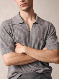 Hugo — Men's Plus Size Johnny Collar Half Sleeve Knit Polo, alternate view 2