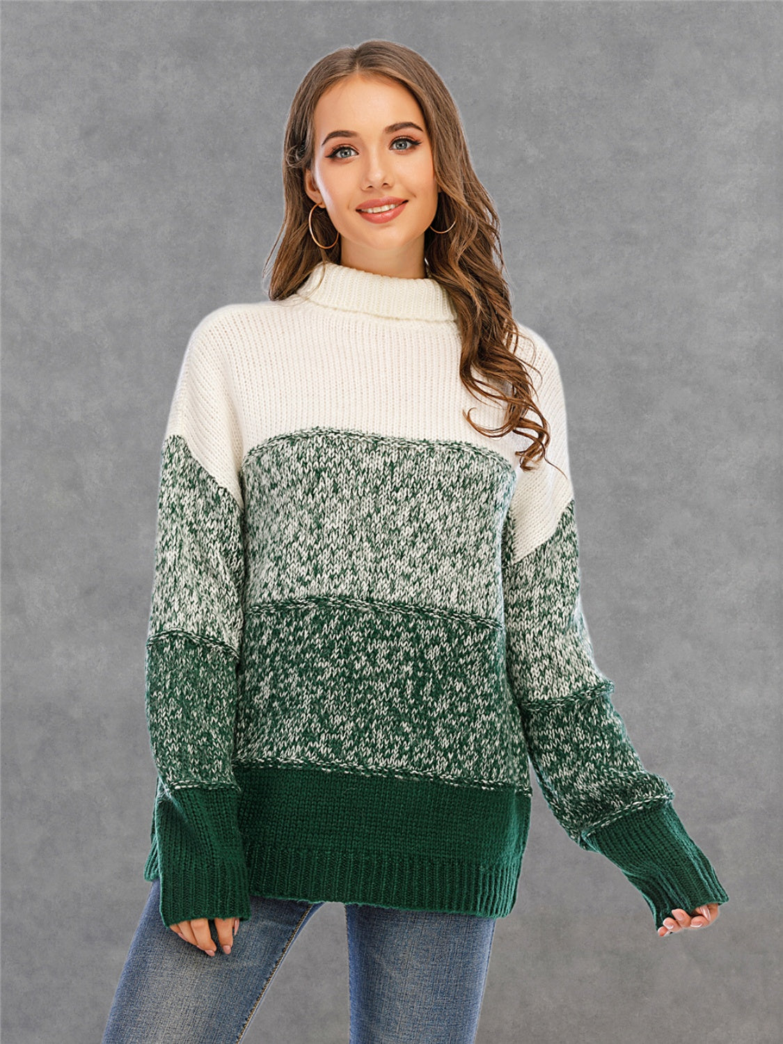Ocean Fontaine — Angel Wings Color Block Turtleneck Sweater, alternate view 6