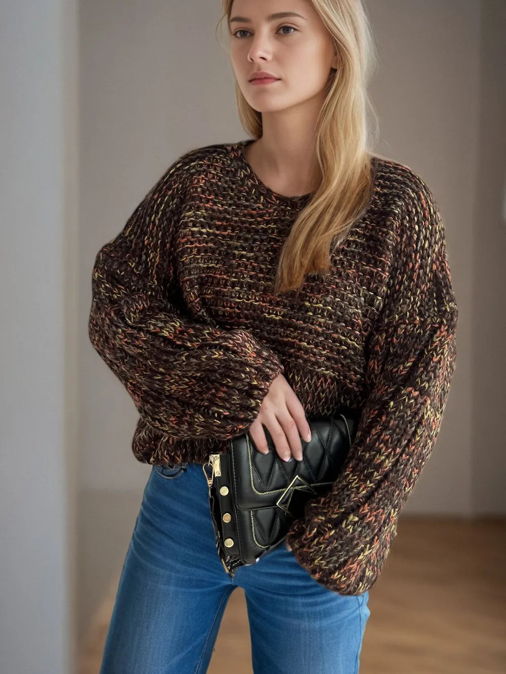 Ocean Rivière — Dropped Shoulder Long Sleeve Sweater, alternate view 17