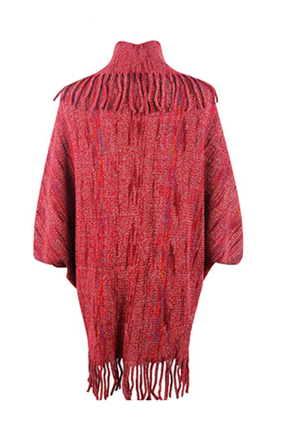 Marlowe Versailles — Fringe Detail Printed Poncho, alternate view 10