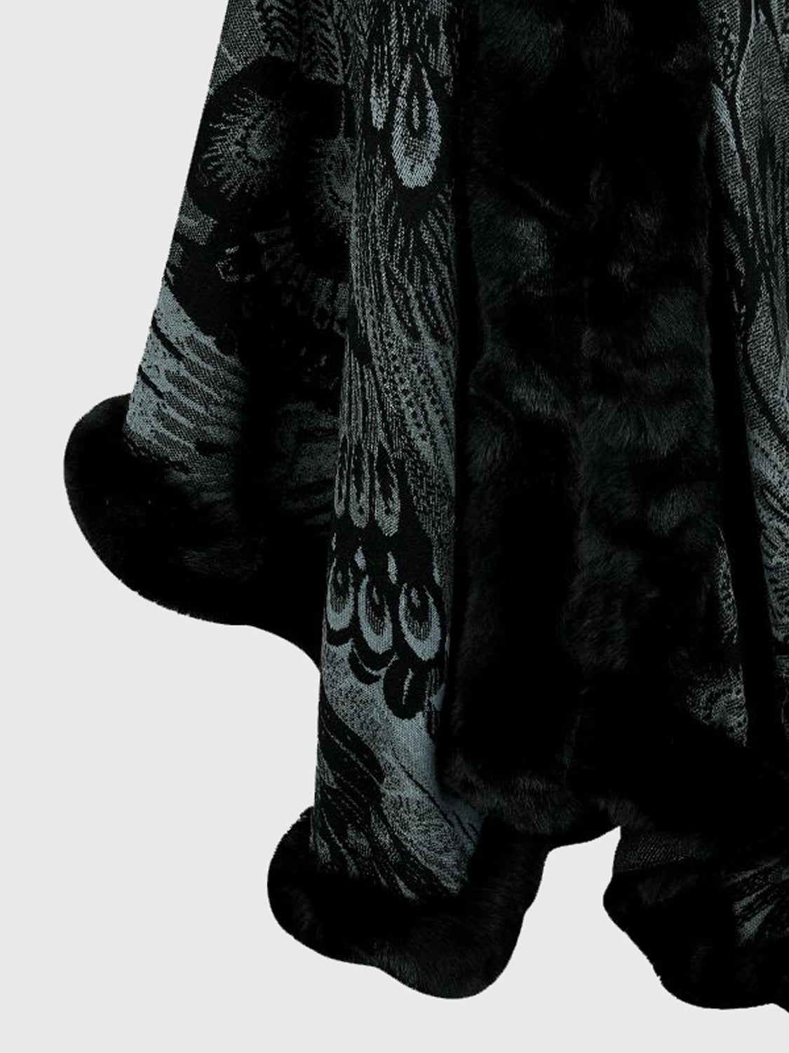 Dove Versailles — Printed Open Front Poncho, alternate view 7