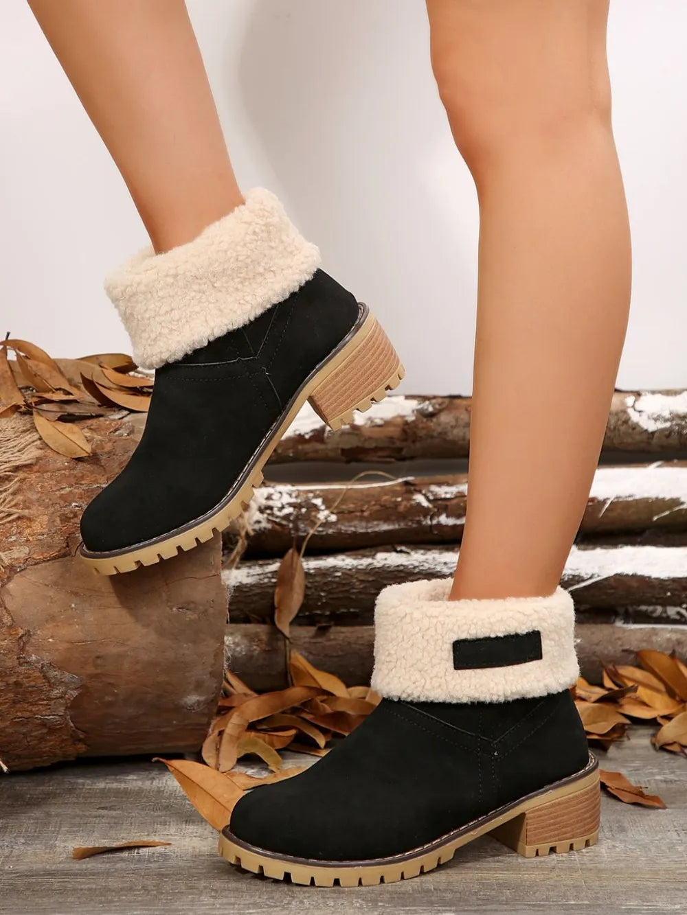 Finley Saint-Clair — Thermal Fuzzy Block Heel Boots, alternate view 11