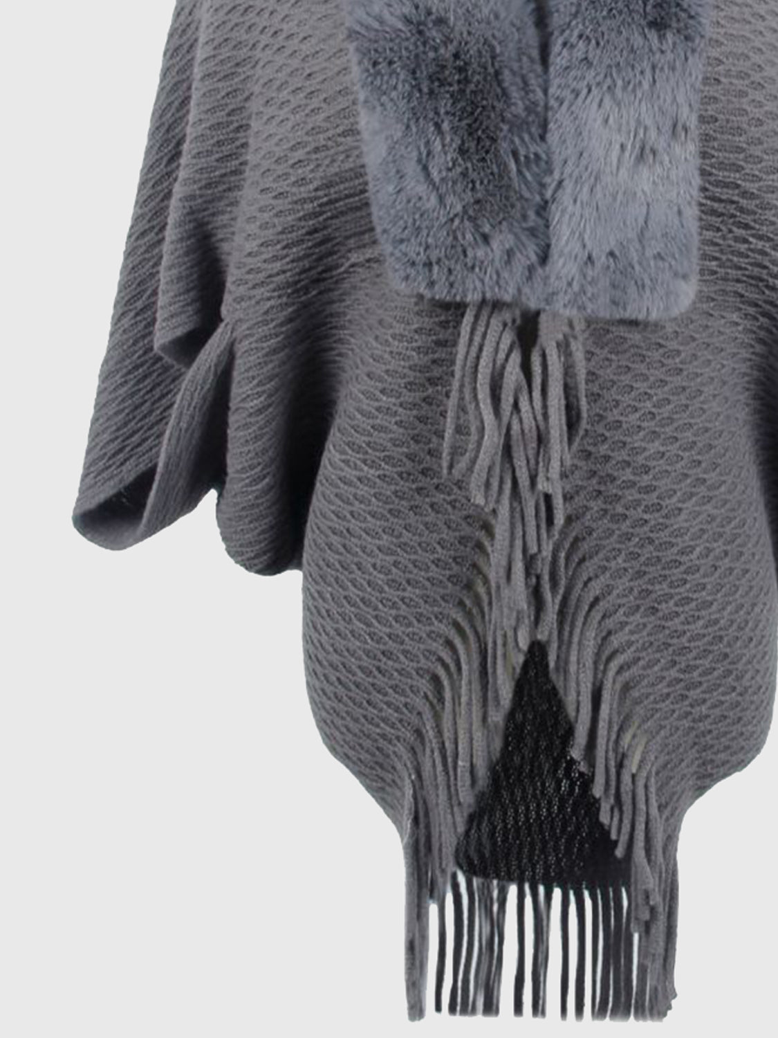 Zephyr Sorrento — Open Front Fringe Hem Poncho, alternate view 13