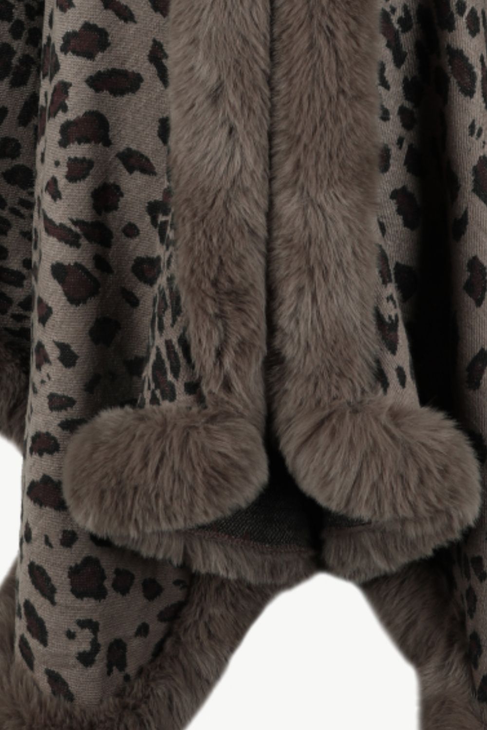 Sage Versailles — Leopard Open Front Poncho, alternate view 17