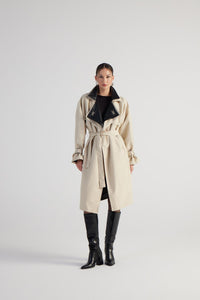 Norelle — Cloak Beige Maxi Trench Coat, alternate view 4