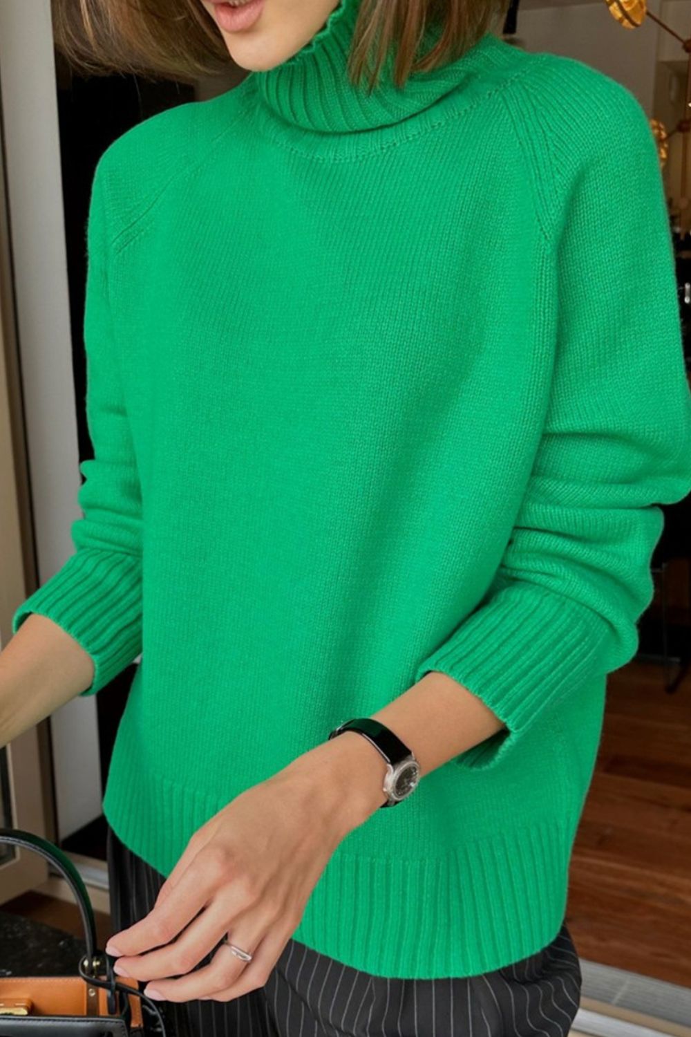 Indigo Moreau — Turtle Neck Raglan Sleeve Sweater, alternate view 17