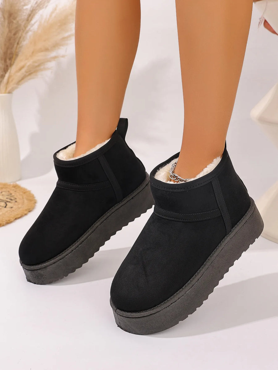Ocean Bellini — Platform Winter Ankle Boots with Cozy Fleece Lining Fashion Footwear, alternate view 2