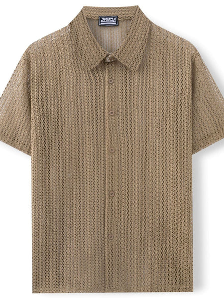 Men's Plus Size Button Down Short Sleeve Shirt - Opulent Empire