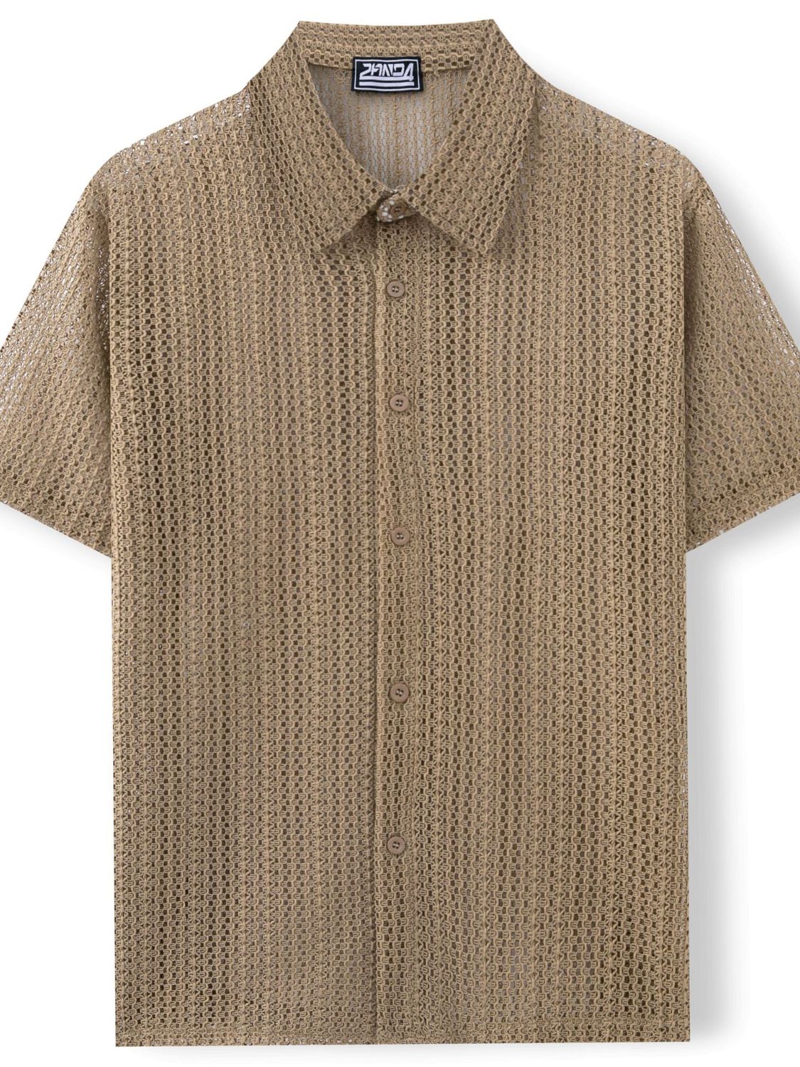 Adrien — Men's Plus Size Button Down Short Sleeve Shirt, alternate view 3