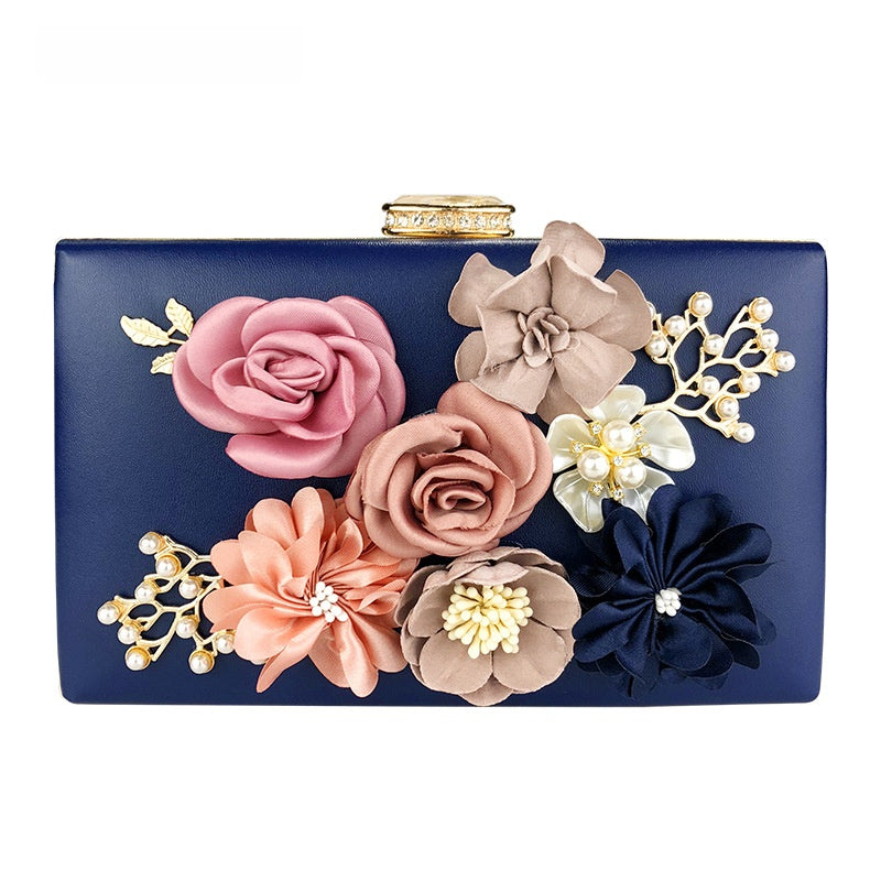 Juliet Evening Flower Clutch Bag - Elegant Floral Handbag