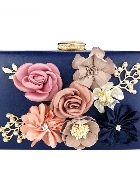 Juliet Evening Flower Clutch Bag - Elegant Floral Handbag