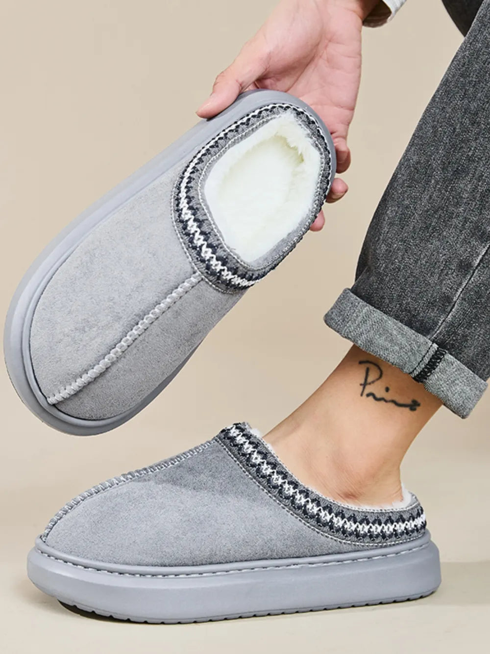 Emery Marino — Faux Fur Suede Platform Slippers Fashion Footwear, alternate view 24