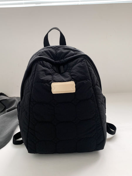 Quilted Polyester Backpack Bag