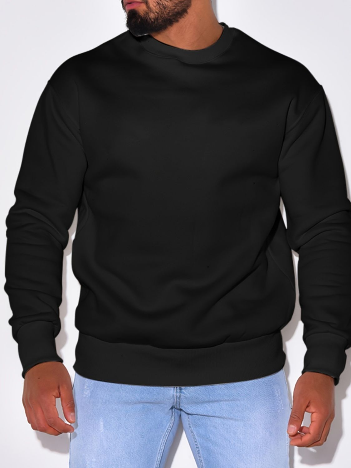 Jasper — Men's Plus Size Round Neck Sweatshir, alternate view 5
