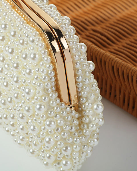 Women's Fashion Pearl Pearl Embroidery Dinner Bag