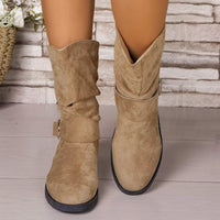 Finley Fiorenza — Round Toe Block Heels Boots Fashion Footwear, alternate view 7