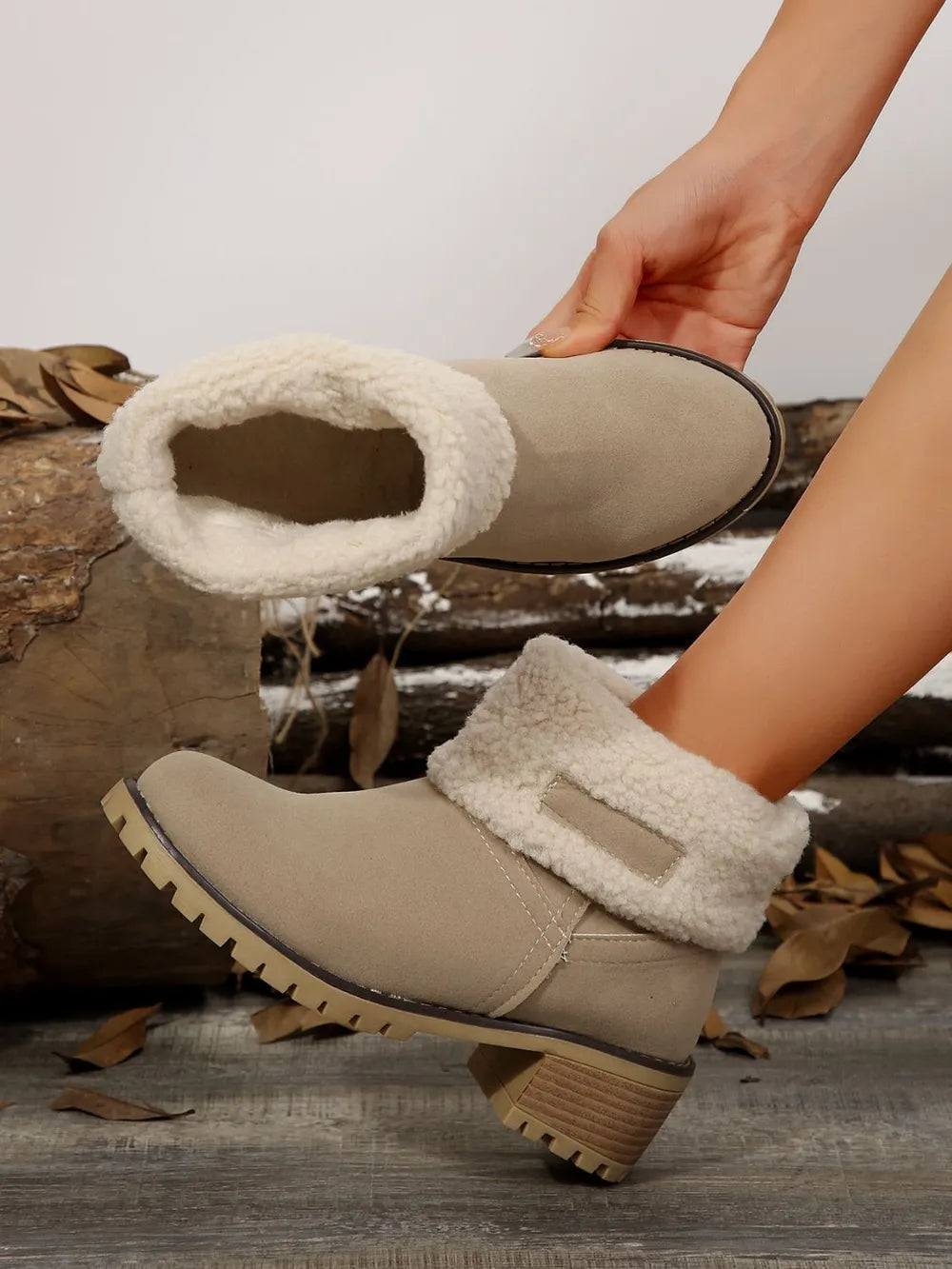 Finley Saint-Clair — Thermal Fuzzy Block Heel Boots, alternate view 27