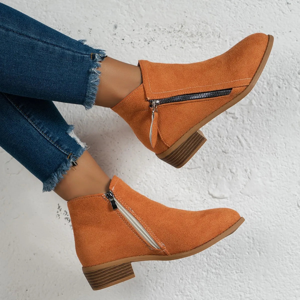 Bellamy Bellini — Side Zip Ankle Boots with Block Heel, alternate view 14