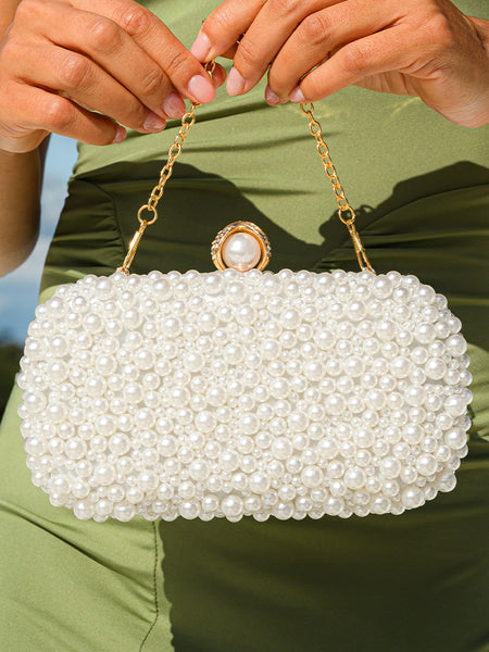 Chantal Pearl Clutch Bag - Opulent Empire