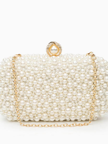 Chantal Pearl Clutch Bag - Opulent Empire