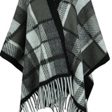 Cloak Sleeve Fringe Detail Poncho - Opulent EmpireCloak Sleeve Fringe Detail PonchoOpulent EmpireClothing