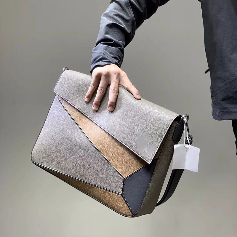 Color matching one-shoulder diagonal bag - Opulent Empire