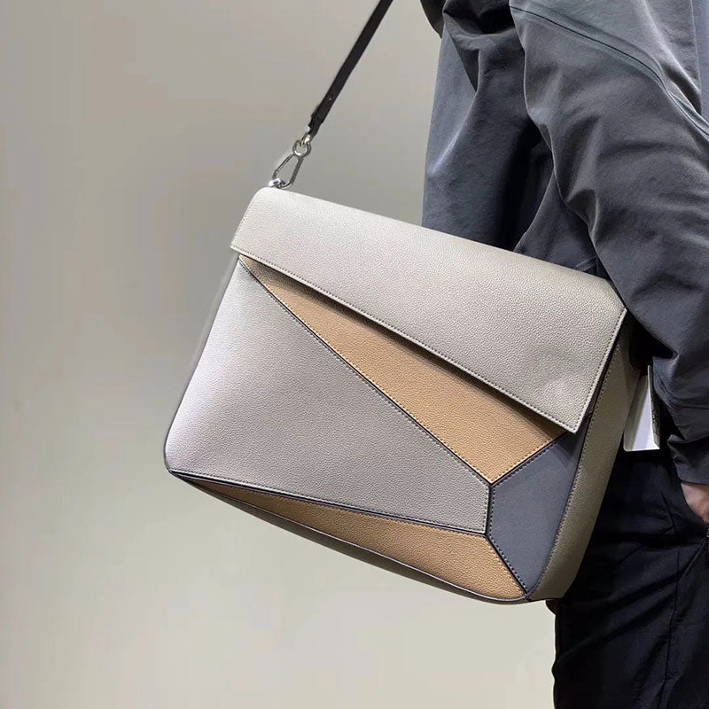 Color matching one-shoulder diagonal bag - Opulent Empire