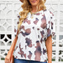 Cow Print Raglan Sleeve Tee Shirt - Opulent EmpireCow Print Raglan Sleeve Tee ShirtOpulent Empire