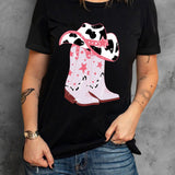 Cowboy Hat and Boots Graphic Tee - Opulent EmpireCowboy Hat and Boots Graphic TeeOpulent Empire