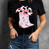 Cowboy Hat and Boots Graphic Tee - Opulent EmpireCowboy Hat and Boots Graphic TeeOpulent Empire