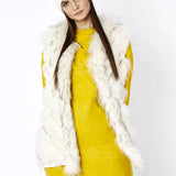 Cream Fox And Coney Fur Gilet-0