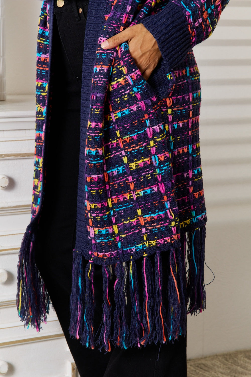 Blaise Moreau — Angel Wings Fringe Hem Open Front Cardigan, alternate view 4