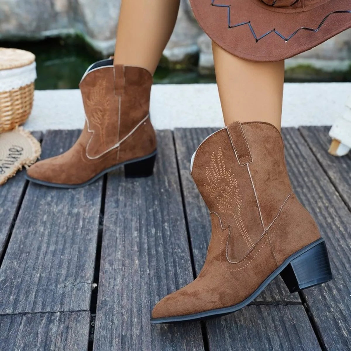 Lior Saint-Clair — Point Toe Block Heels Boots Fashion Footwear, alternate view 8