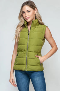 Ocean Saint-Clair — Snobbish Zip Up Turtleneck Vest with Pockets Cardamom Seed Sweater or Cardigan