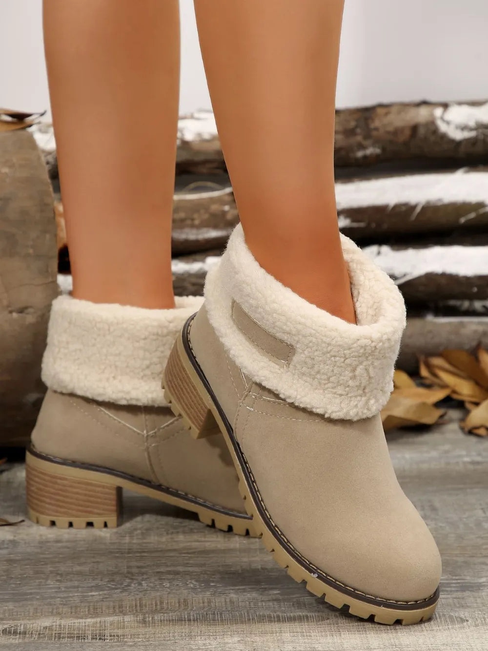 Finley Saint-Clair — Thermal Fuzzy Block Heel Boots, alternate view 26
