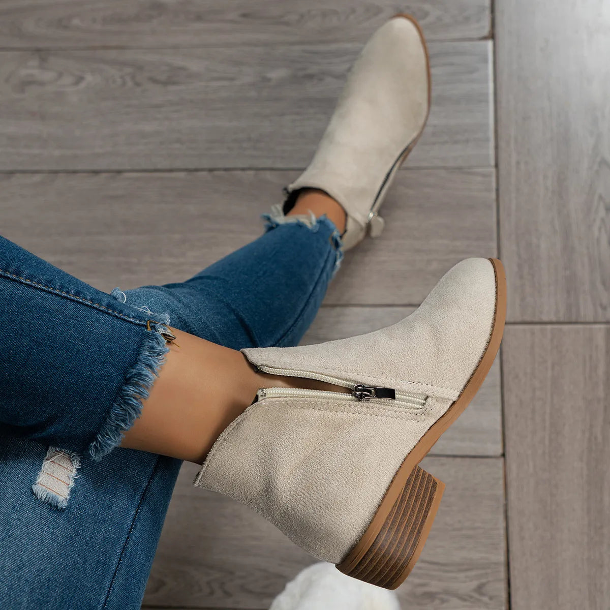 Bellamy Bellini — Side Zip Ankle Boots with Block Heel, alternate view 12